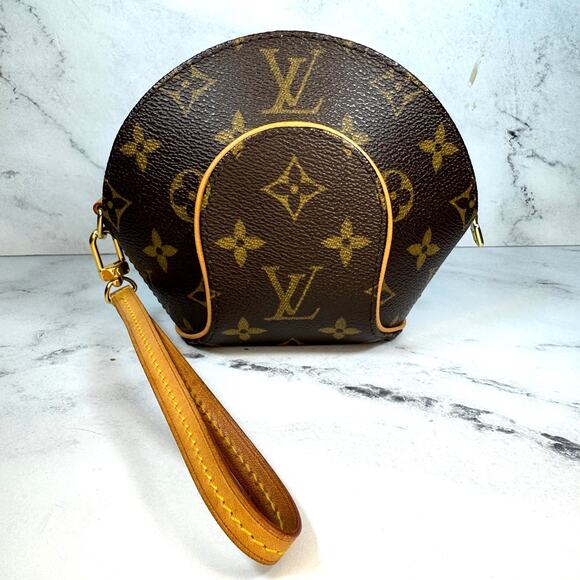 Louis Vuitton Mini Ellipse Vintage Bag Monogram canvas LV Wristlet Clutch Rare - Picture 1 of 16
